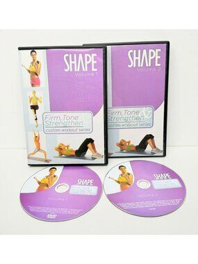 Shape Firm Tone & Strengthen DVD Vol 1 & 2 Custom Workout Series Fitness